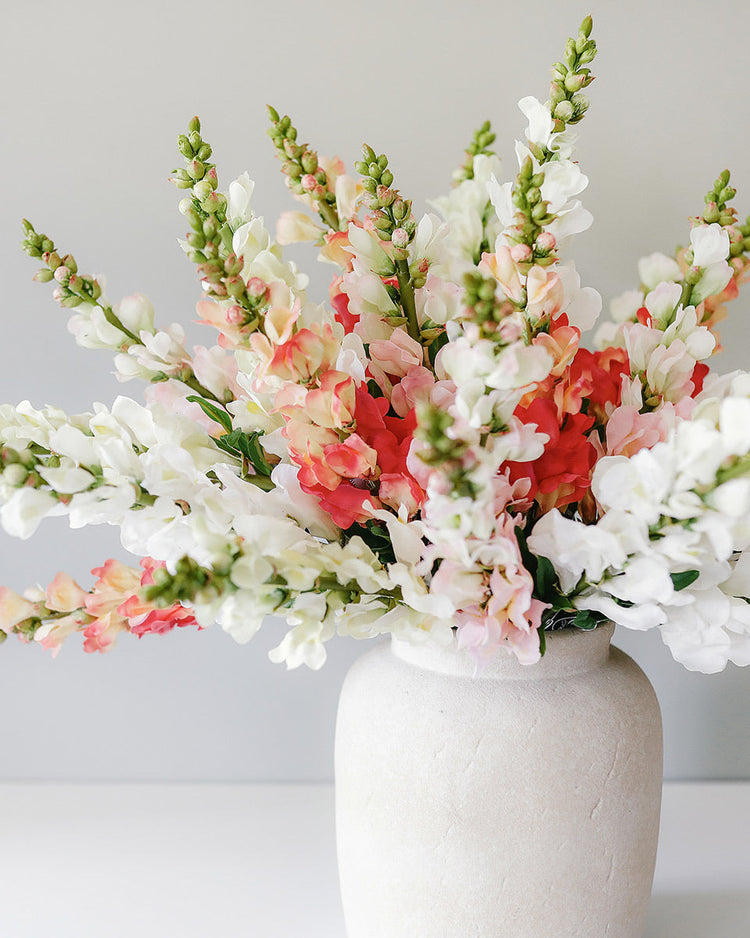 Prestige Botanicals Artificial Snapdragons in Ceramic Vase