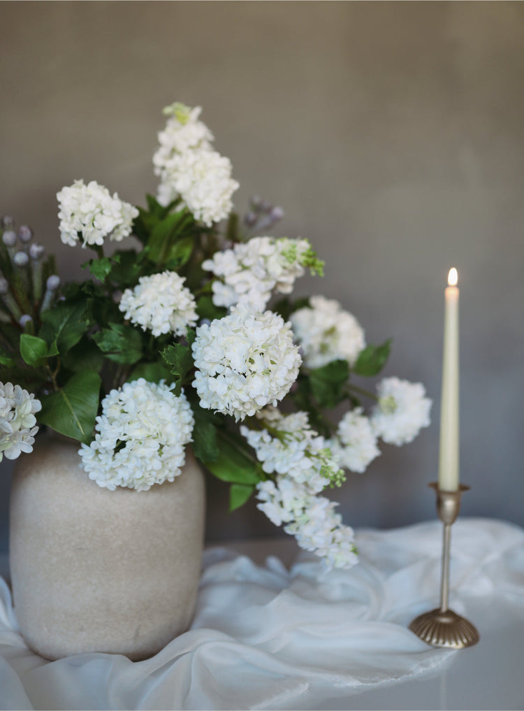 Prestige Botanicals Artificial Flowers for Weddings in a large white vase