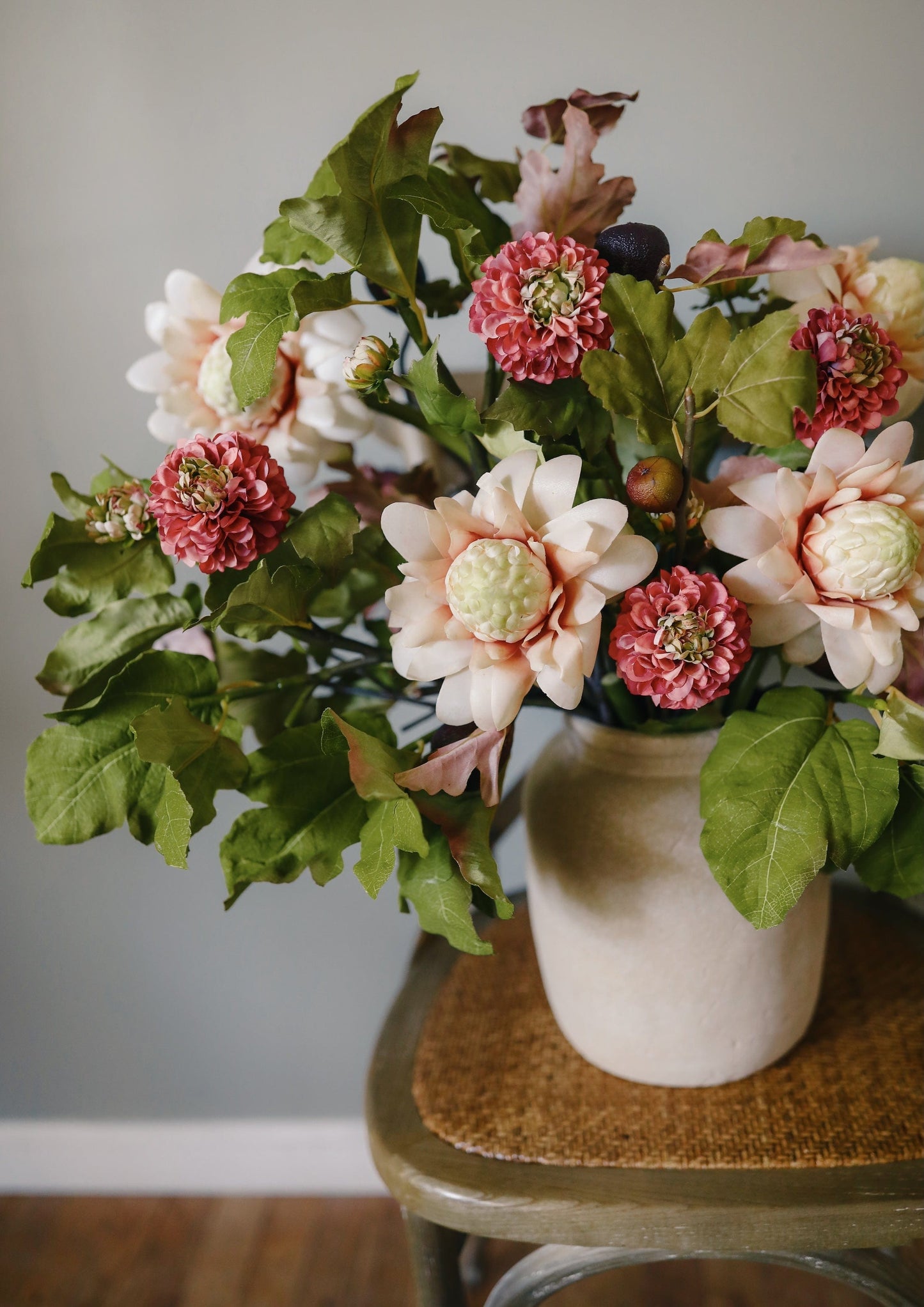 Fall Fig Dahlia and Waratah Arrangement