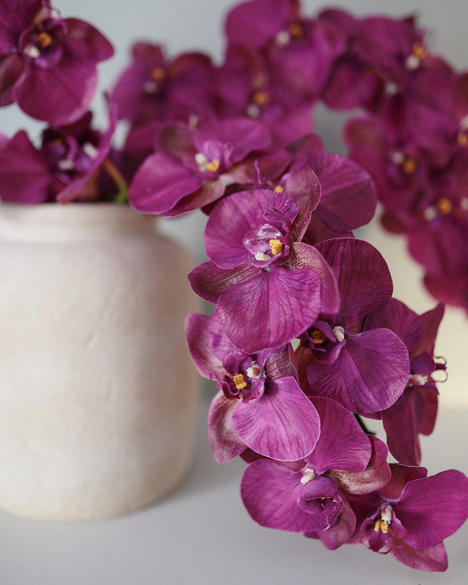 Photograph of Faux Flowers Deep Pink Orchid Blooms