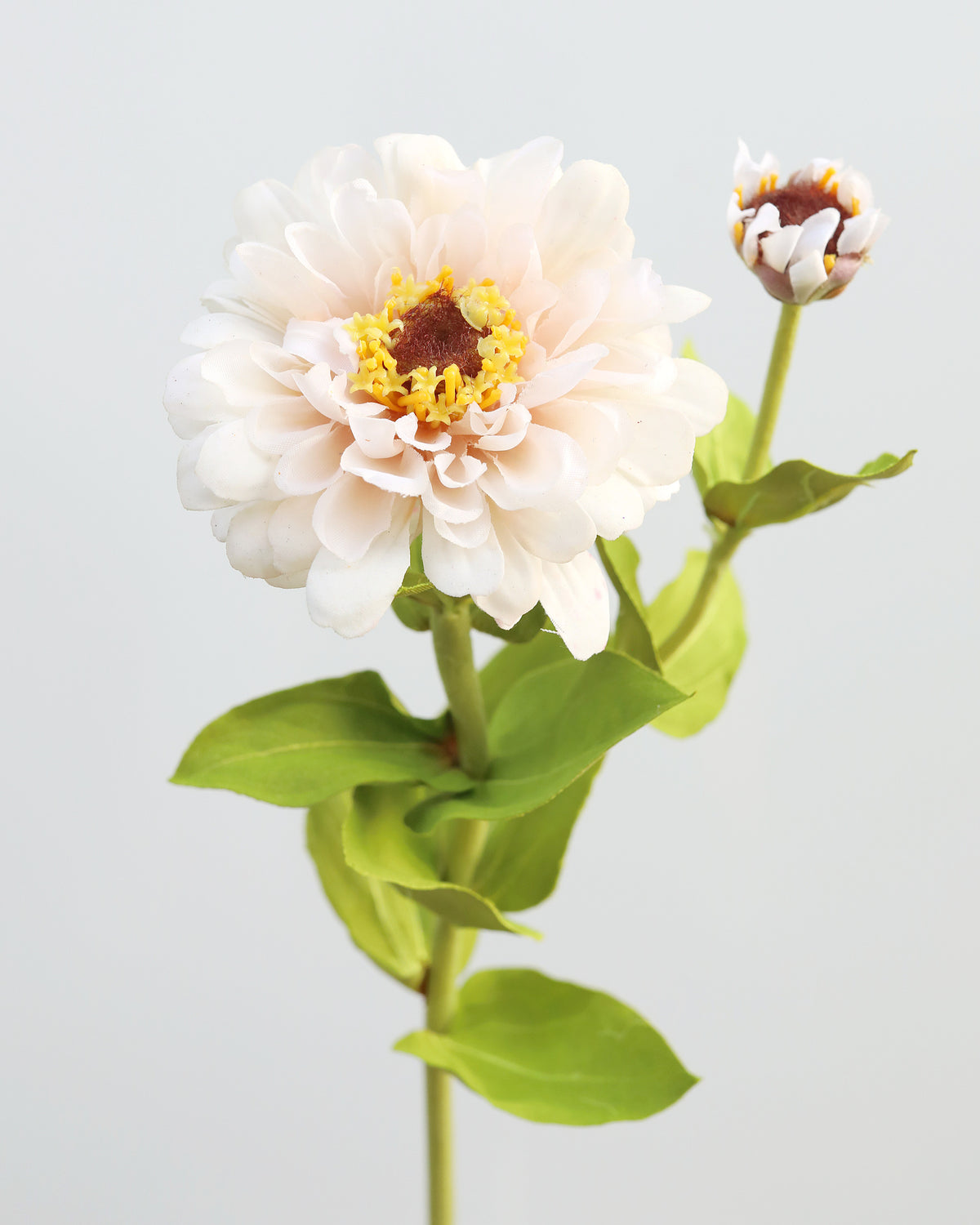 Artificial Real Touch Blush Pink Zinnia close up