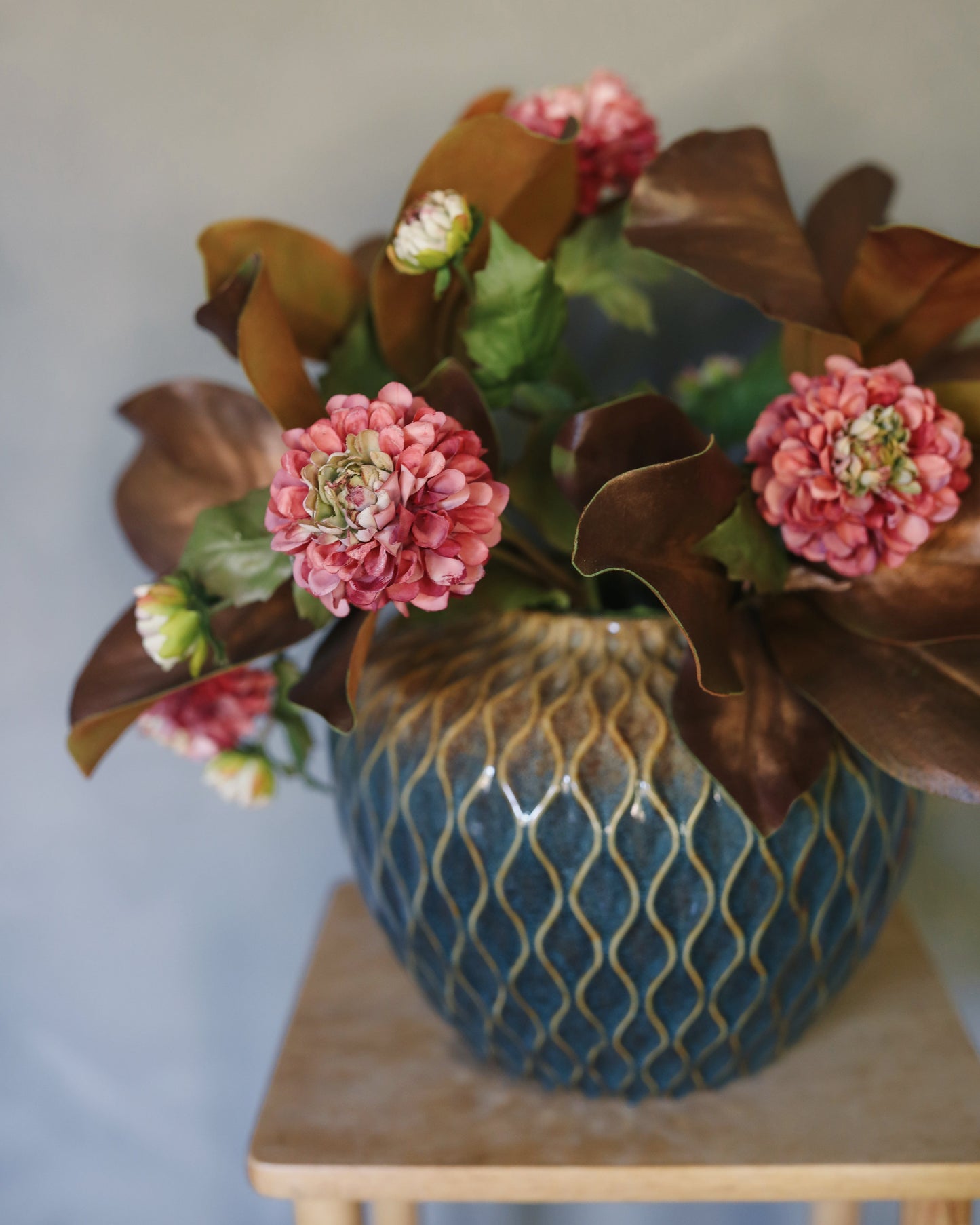 Fall Dahlia and Magnolia