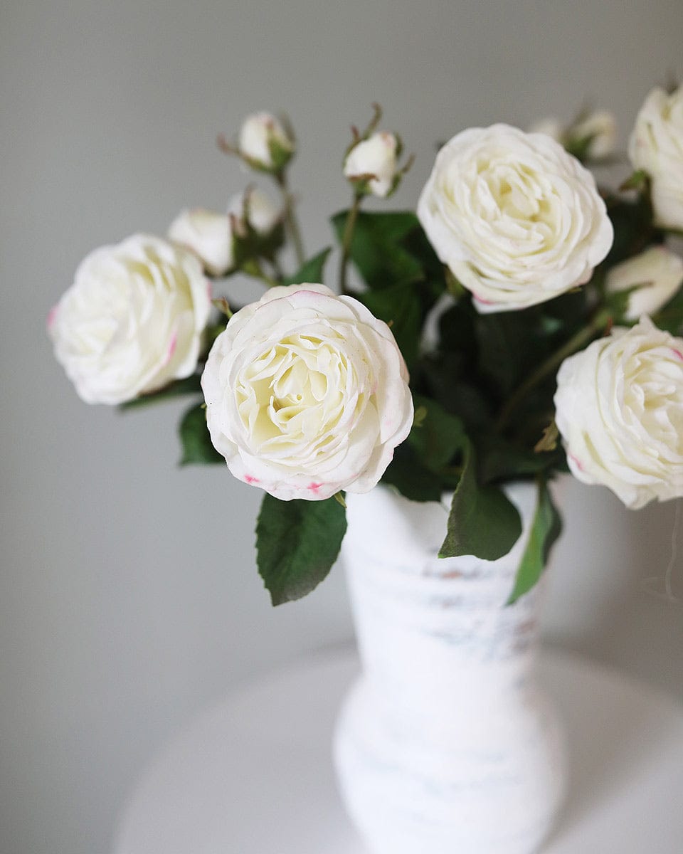 Real Touch White Rose 55cm