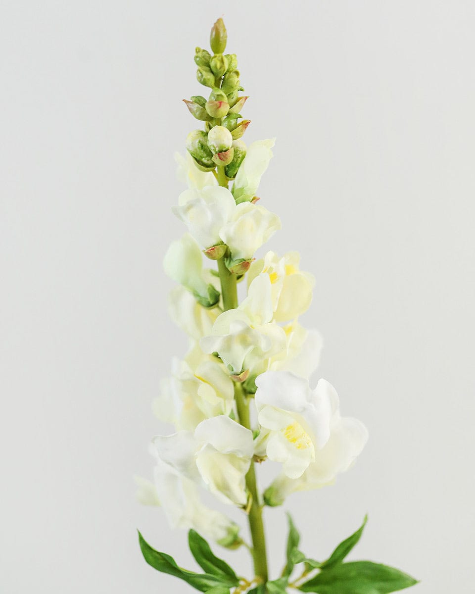 Faux Flowers Soft Yellow Snapdragon Blooms