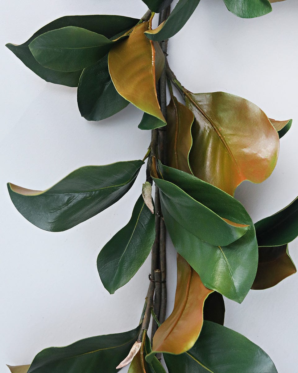 Details of Artificial Magnolia Leaves Garland