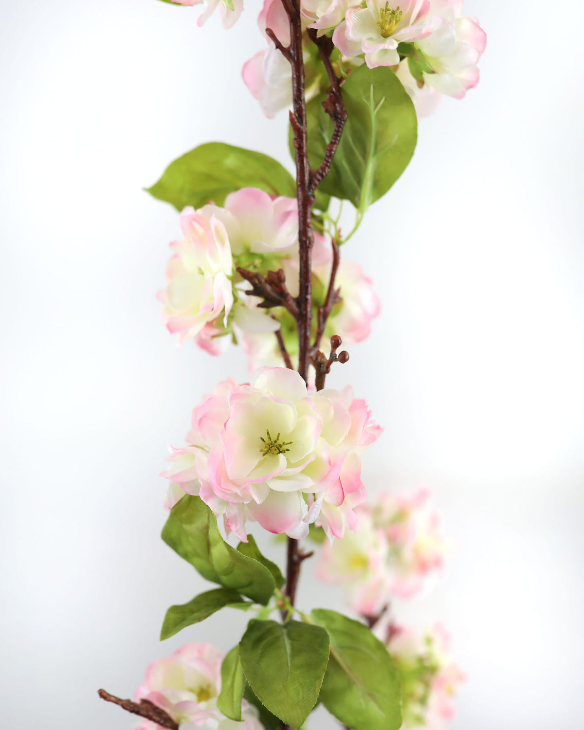 Faux Pink Cherry Blossom Branch close up