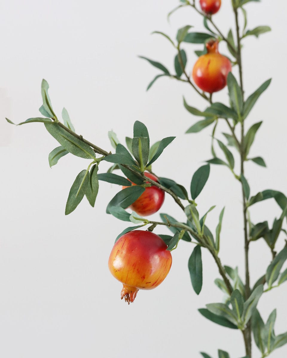 Close Up of Fake Pomegranate Fruit
