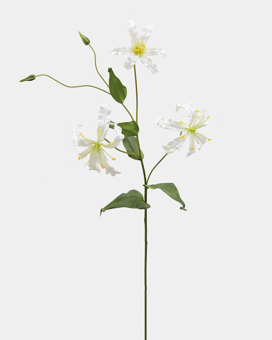 White Gloriosa Lily Fake Flowers