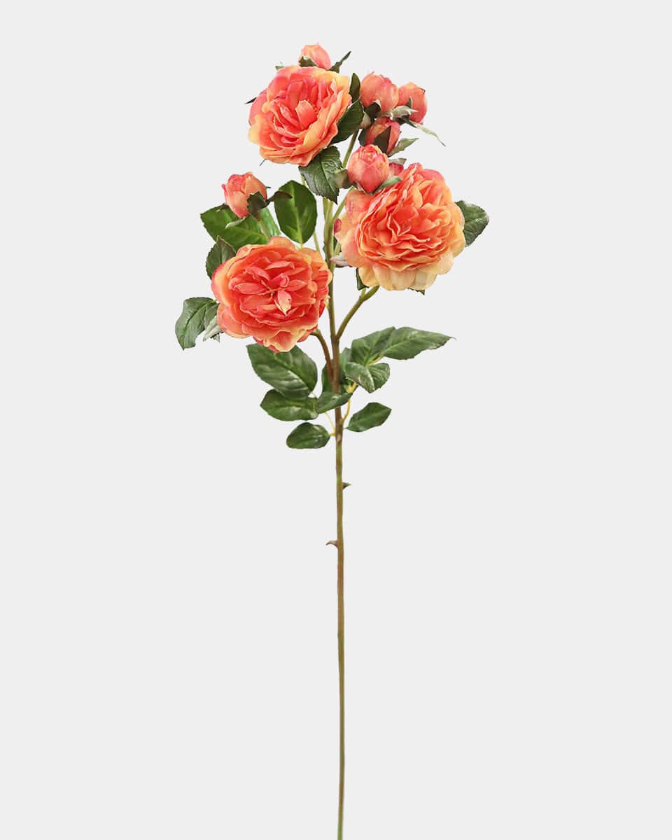 Prestige Botanicals pb-stem pb-stem Artificial Orange Tea Rose Spray Stem
