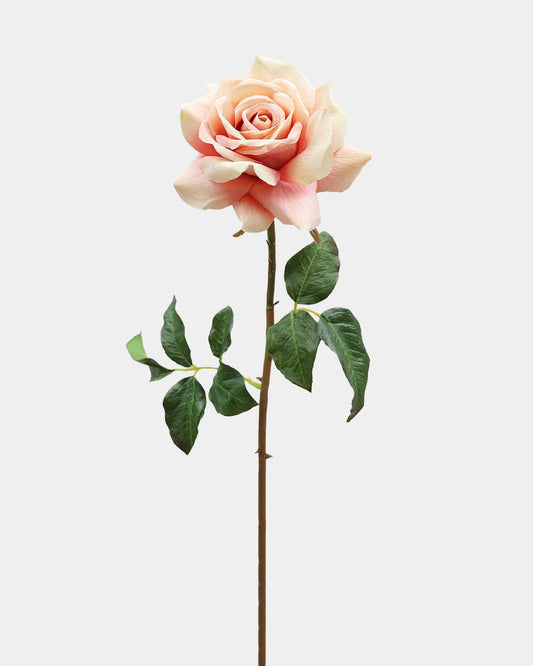 Real Touch Roses Pink Peach Rose pb-stem