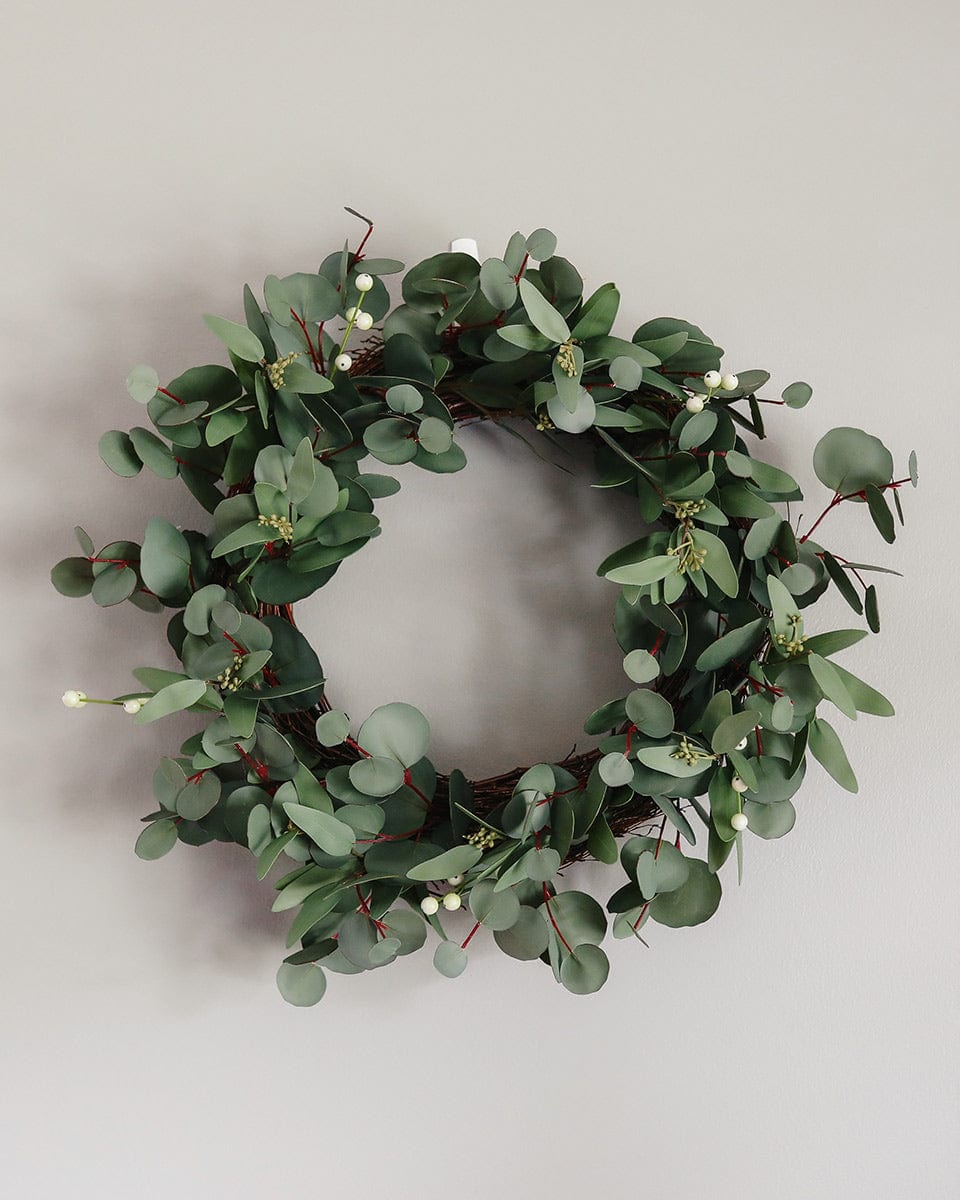 Natural Touch Fake Eucalyptus and Grapevine Wreath