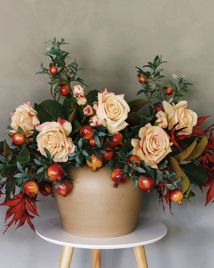 Fake Flowers Fall Floral and Foliage Centerpiece