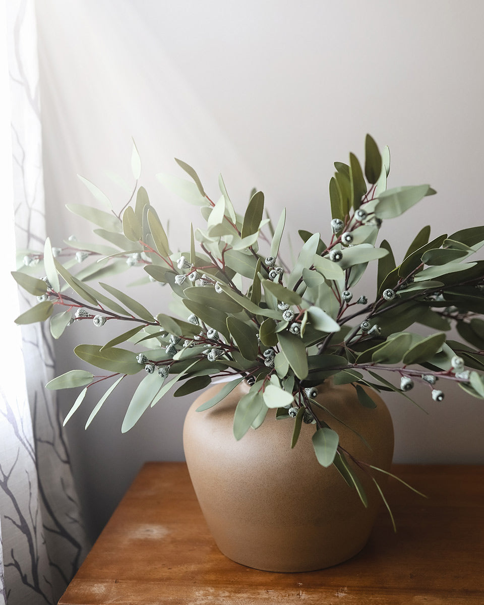 Real Touch Faux Eucalyptus Stems Artificial Greenery 