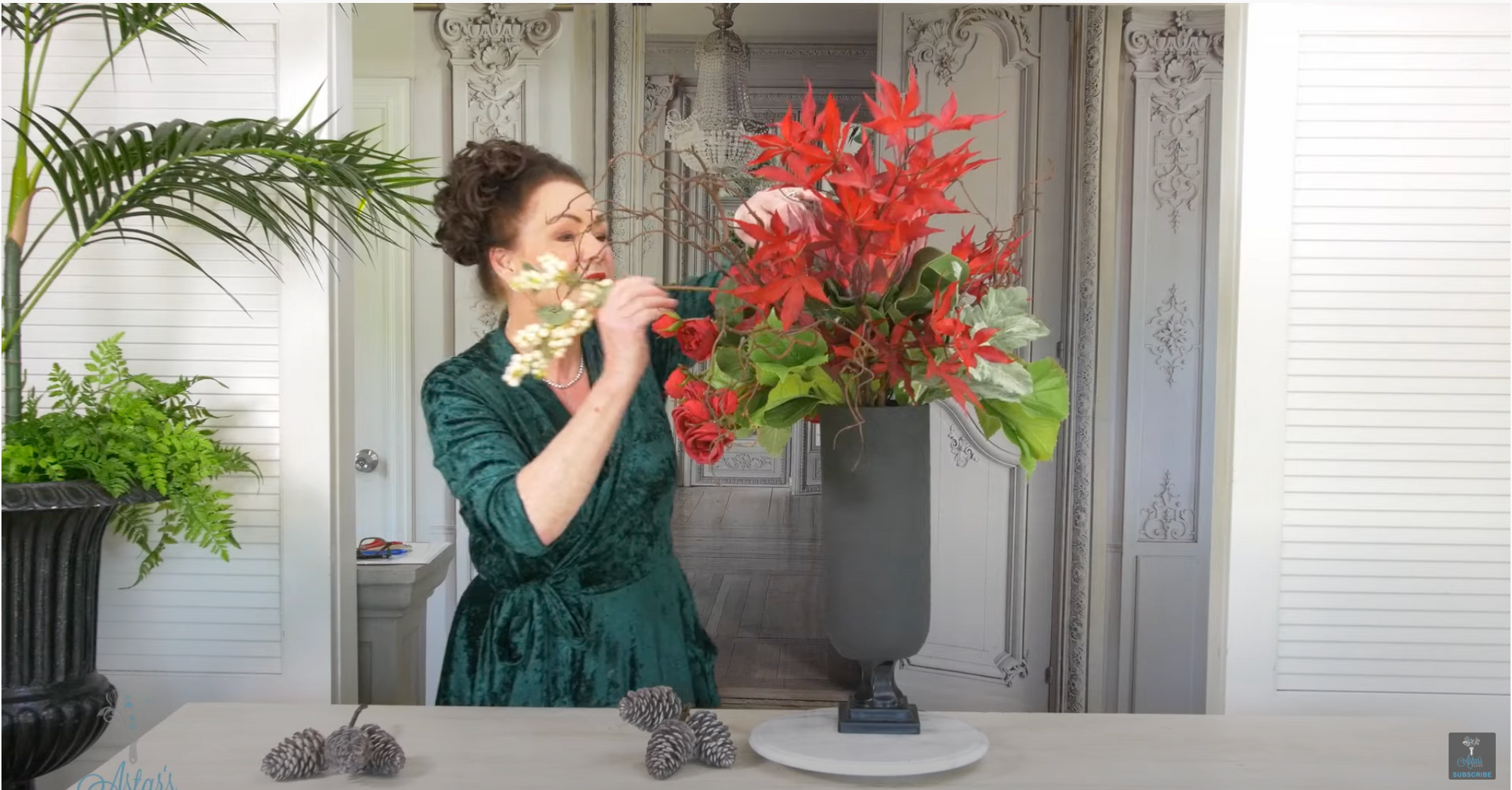 'Christmas Rubies' - a Rich, Christmas floristry design