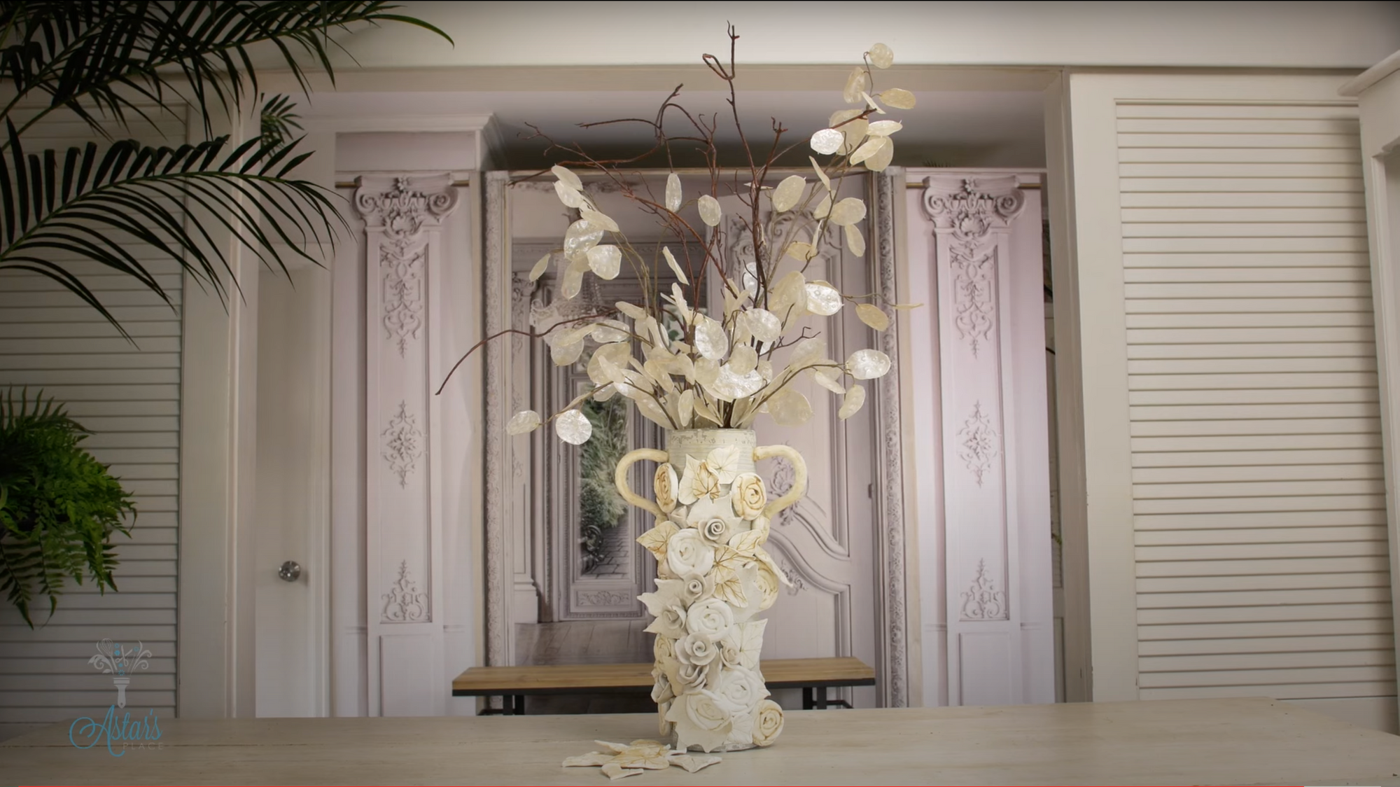 Decorating with Luminaries of Nature: Honesty & Twisted Willow