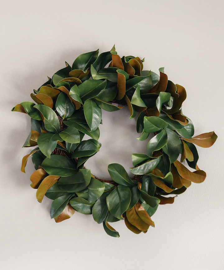 Fake Magnolia Leaf Greenery Wreath