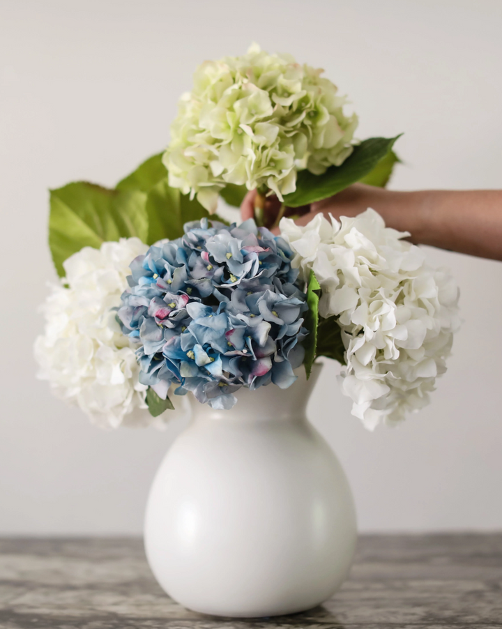 Artificial Hydrangea Flowers Real Touch Botanicals