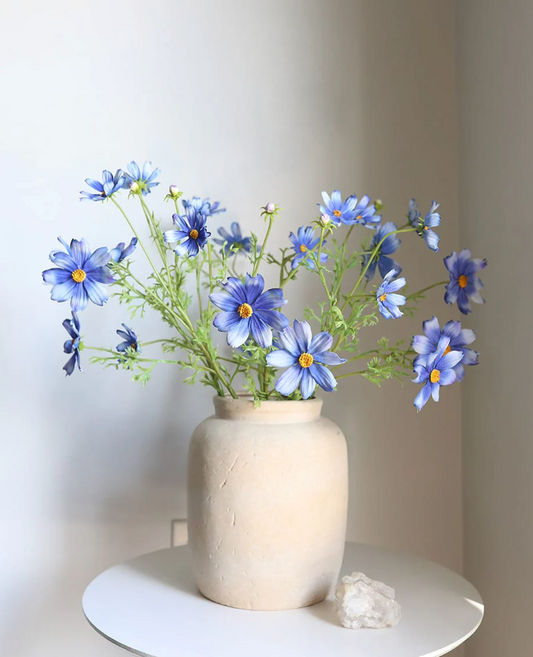 Blue Real Touch Cosmos Flowers