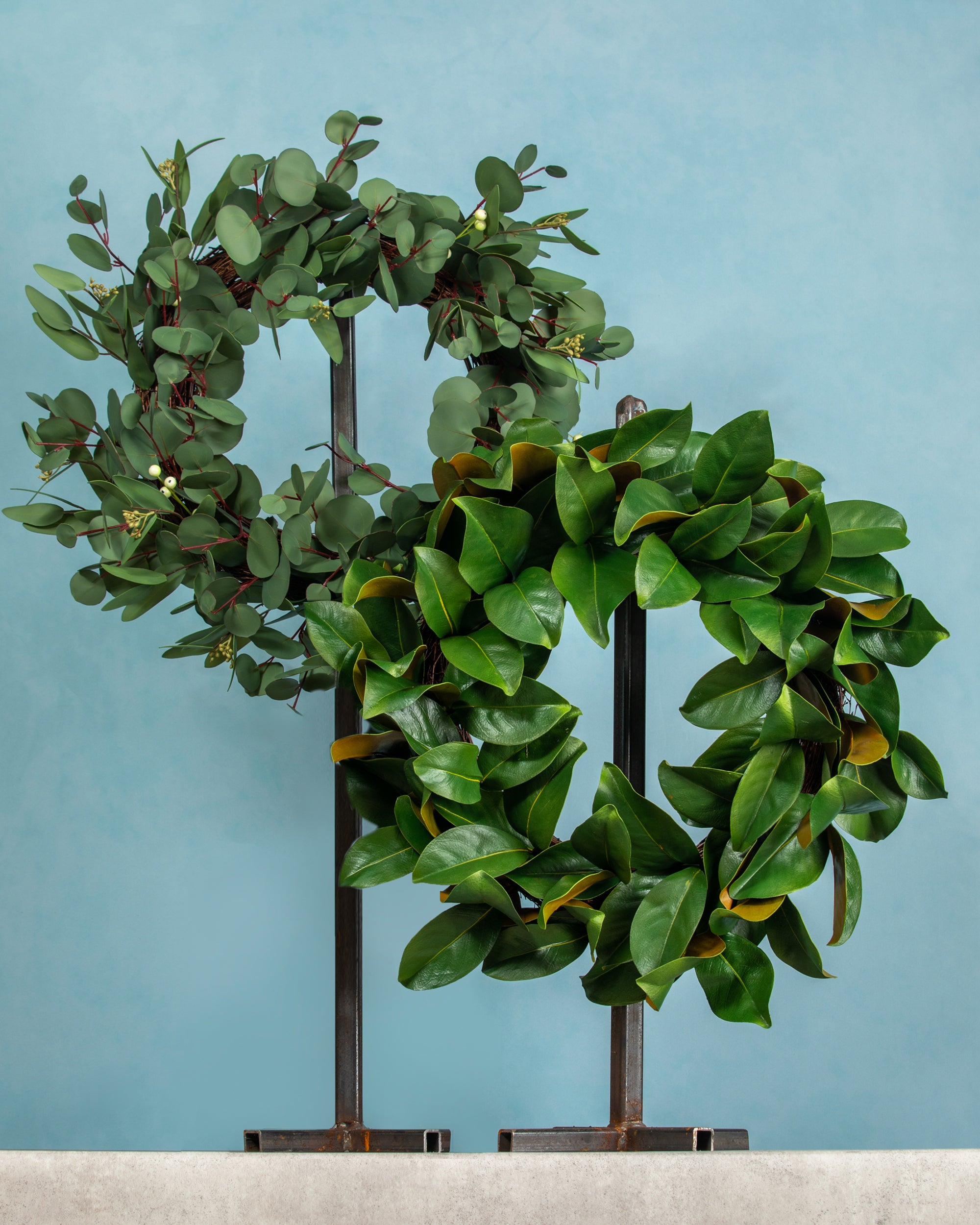 Prestige Botanicals Artificial Wreaths in Magnolia and Eucalyptus