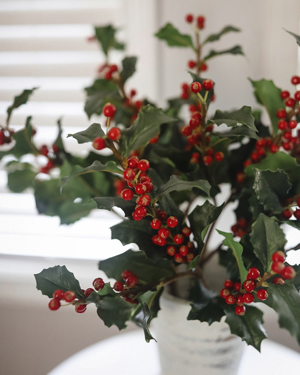 Red Faux Holiday Berries Winter Florals and Greenery