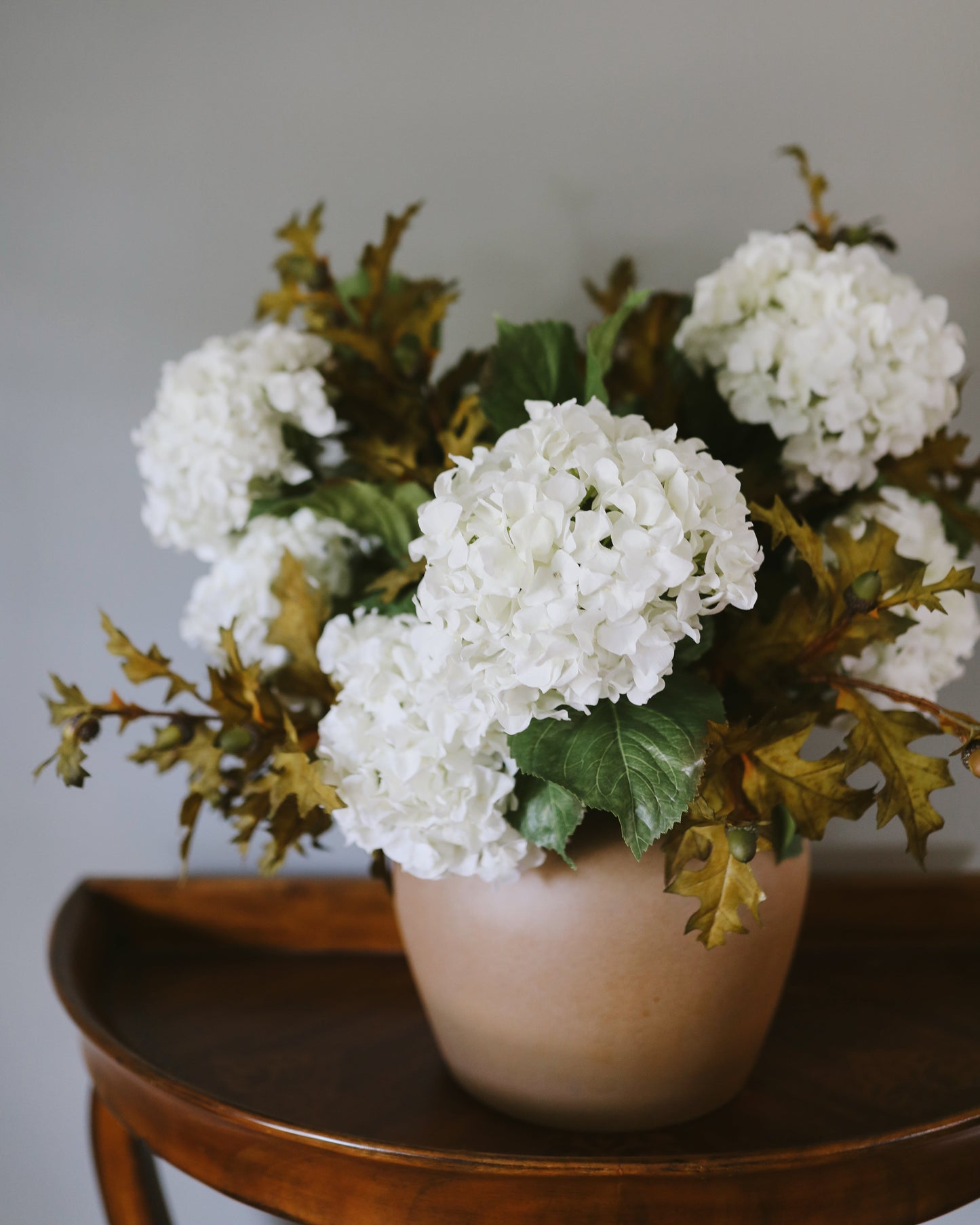 Real Touch White Hydrangea 18”