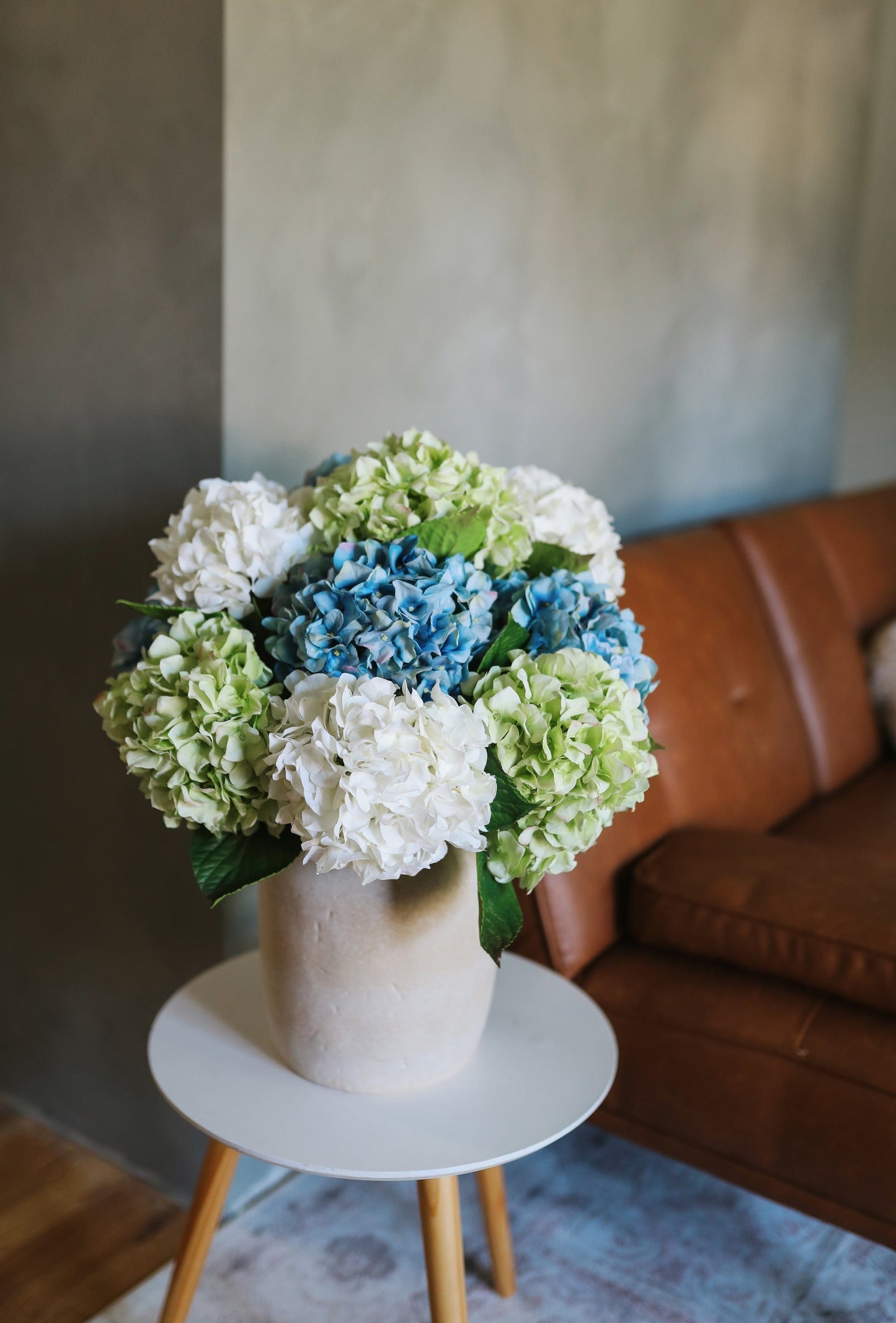 Real Touch Blue Hydrangea 18”