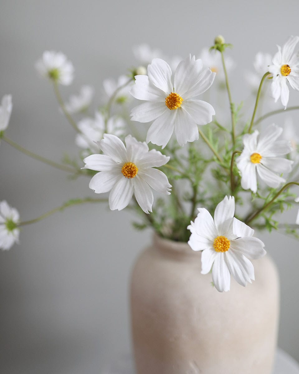 White Cosmos Artificial Flowers