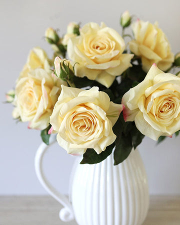 Real Touch Prestige Soft Yellow Rose 22"