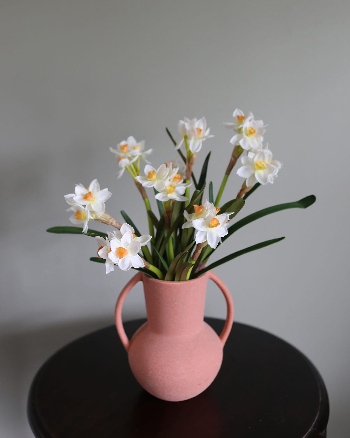 Fake Narcissus Bush in White with Yellow Centers