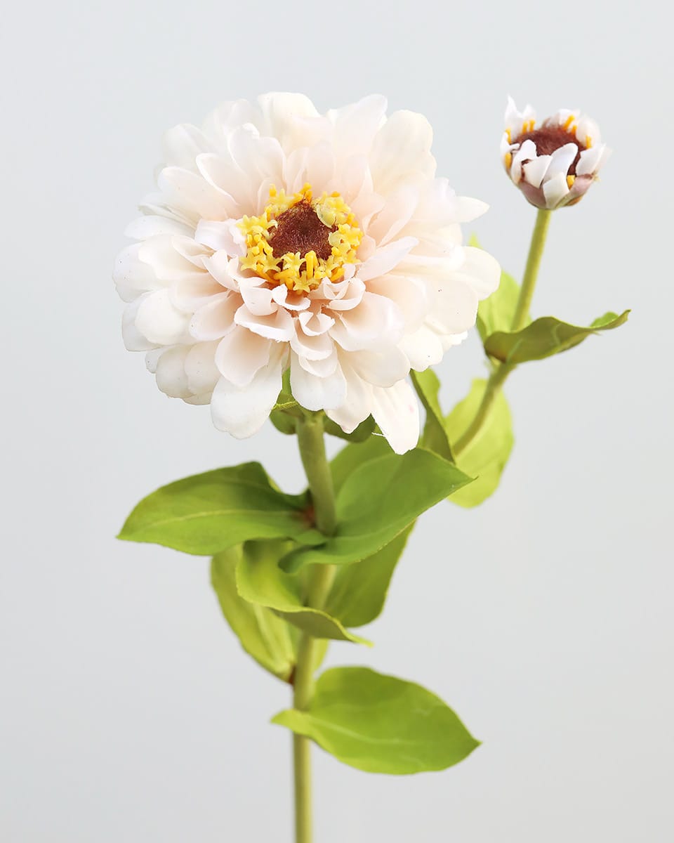 Faux Flowers Zinnia Blooms in Pink