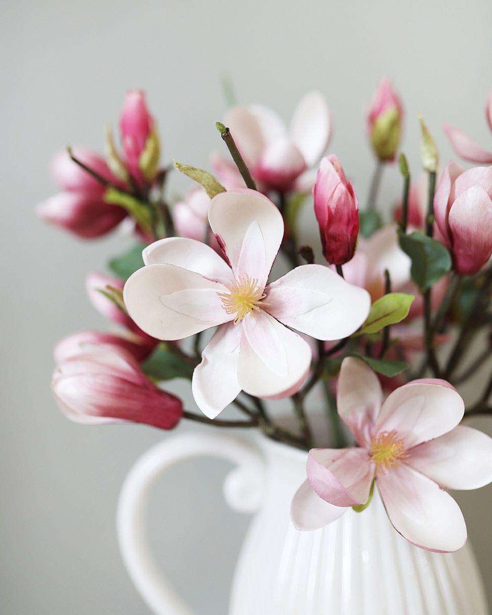 Open Artificial Magnolia Bloom in Pink Color