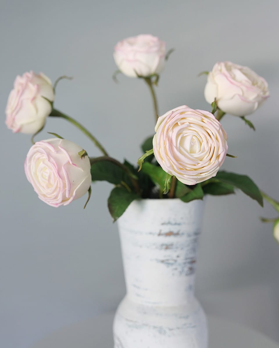 Creamy Pink Faux Roses Premiums Flowers