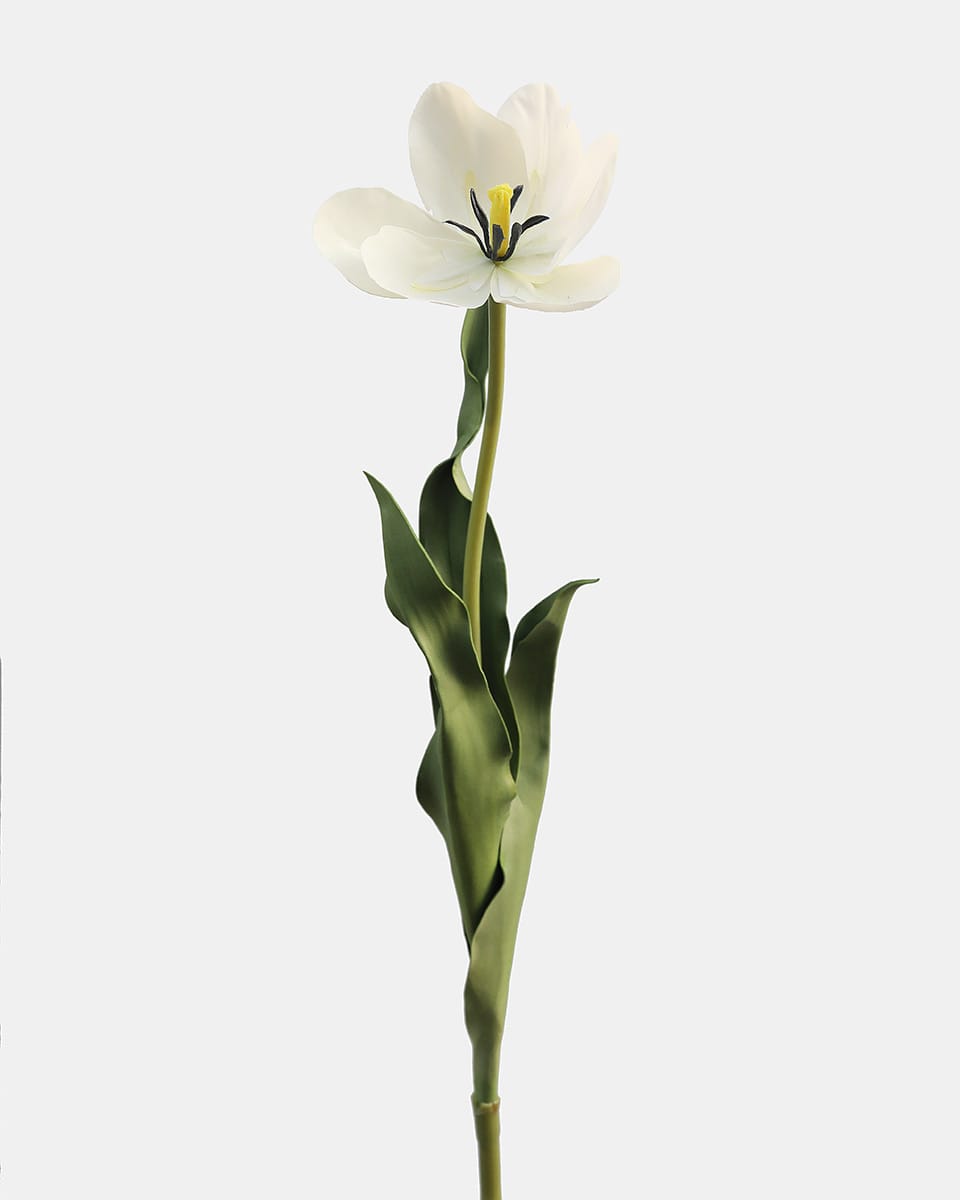 Fake Tulip Flower in Cream White