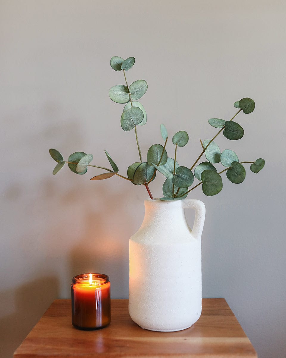 Prestige Botanicals Artificial Eucalyptus Foliage Stems in Vase