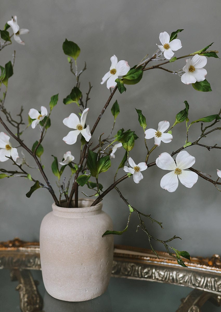 Fake Branches White Dogwood Blossoms