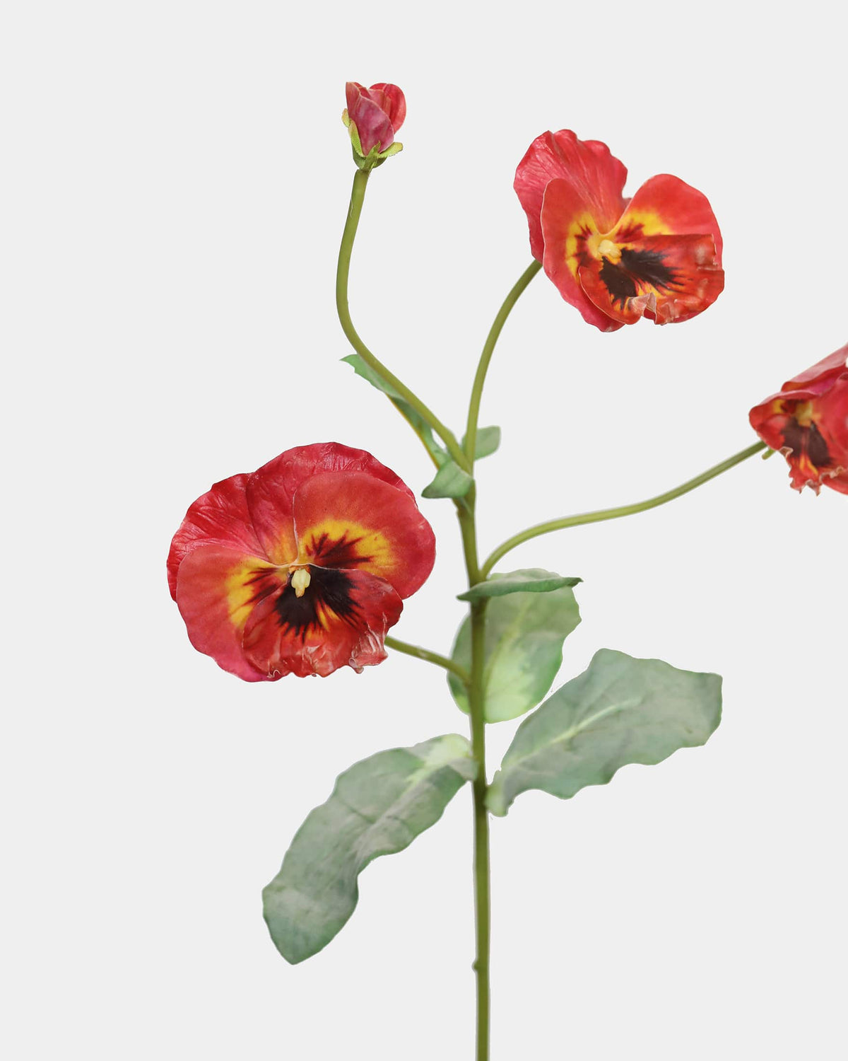 Red Artificial Pansy Flowers
