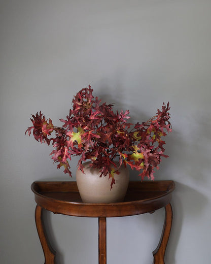 Fall Home Decor Antler Leaves in Burgundy and Yellow