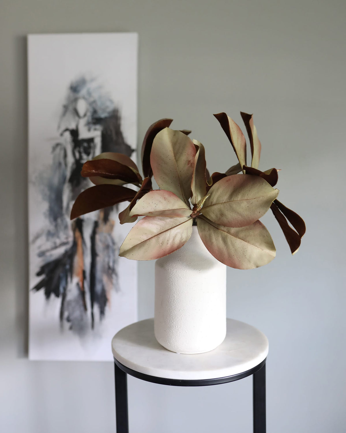 Artificial Beige Magnolia Fall Leaves