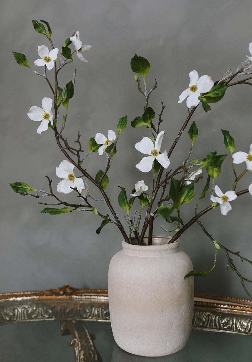 White Artificial Flowers Dogwood Branches