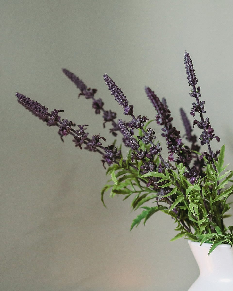 Close Up Image of Faux Purple Lavender Sprigs