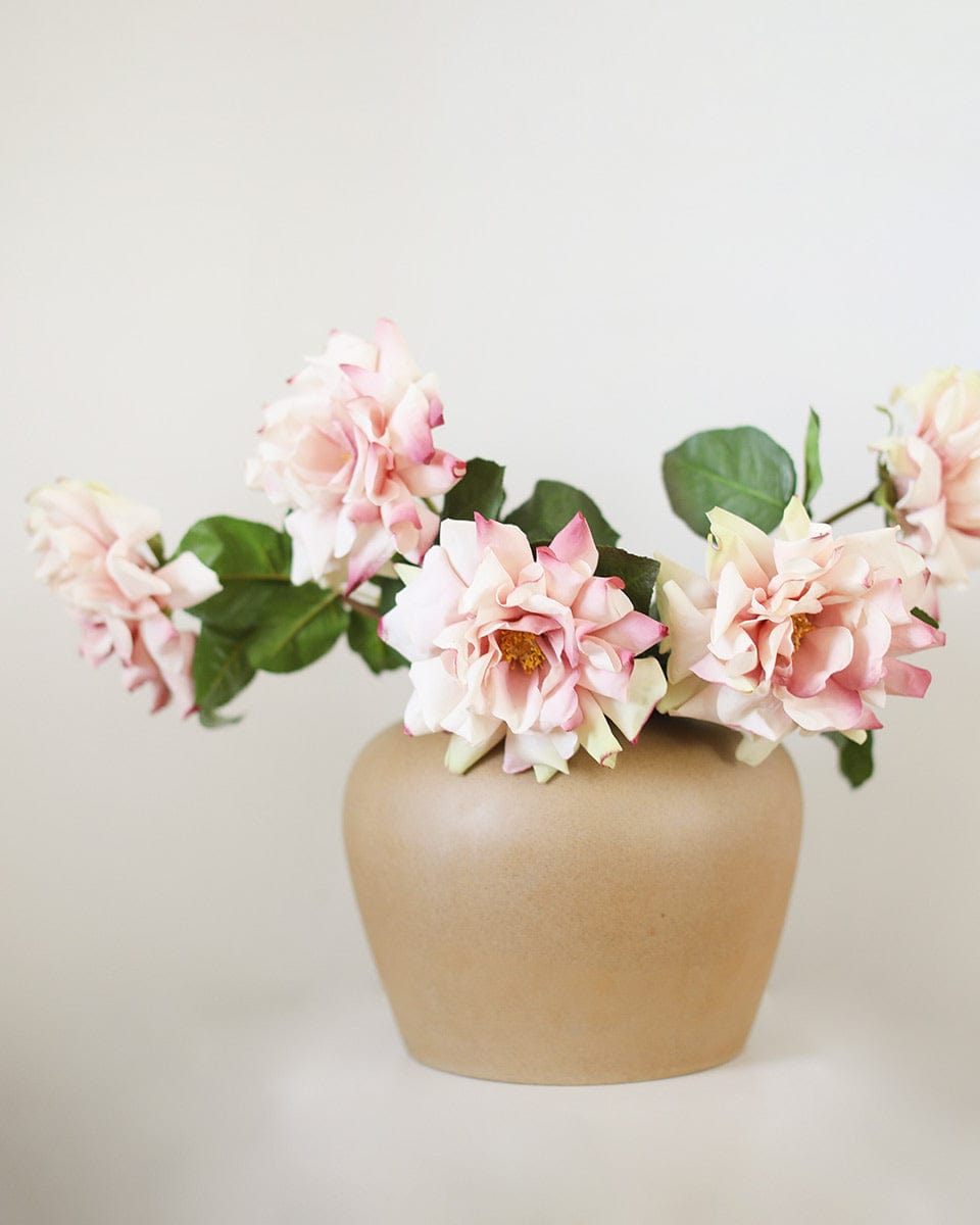Artificial Pink Open Roses Home Styling