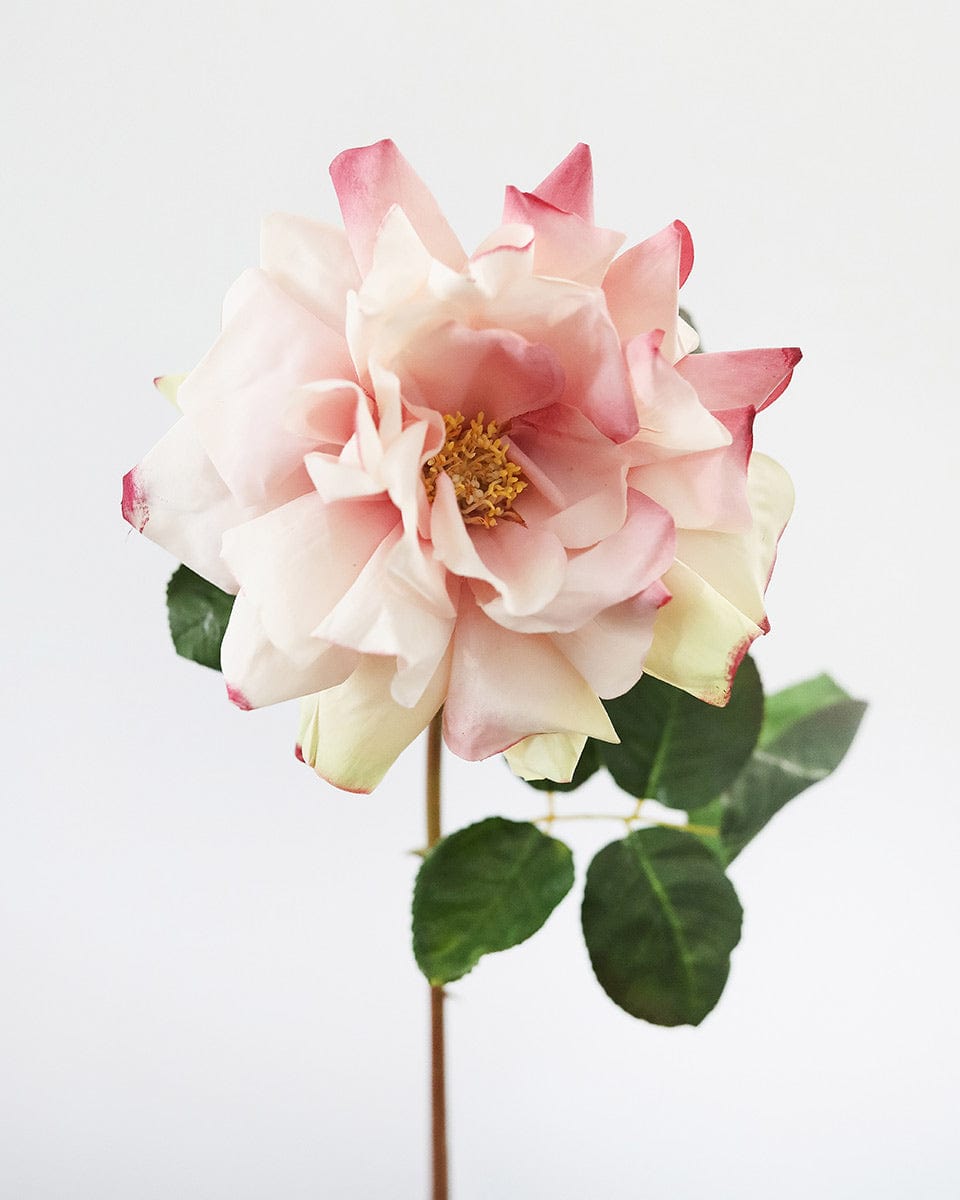 Artificial Flowers Pink Large Open Rose