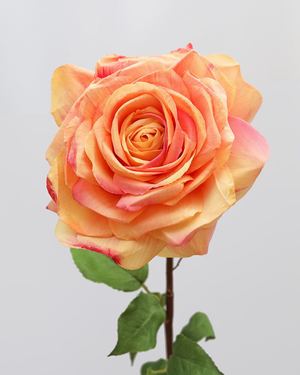 Fake Orange Roses Artificial Orange Rose | Artificial Flowers | Premium Fake Roses