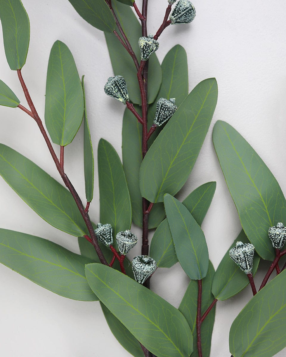 Details of Faux Eucalyptus Leaves and Seeds