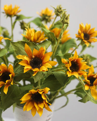 Artificial Sunflower | Golden Yellow Faux Sunflowers | Fall Flowers