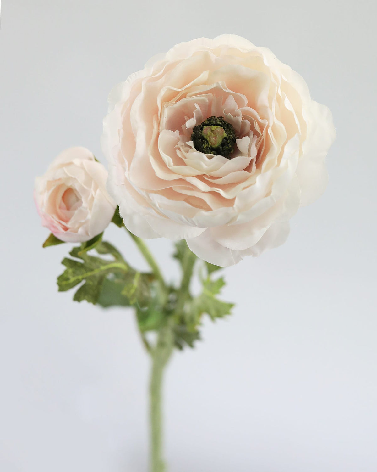 Blush Pink faux Ranunculus Flower close up 