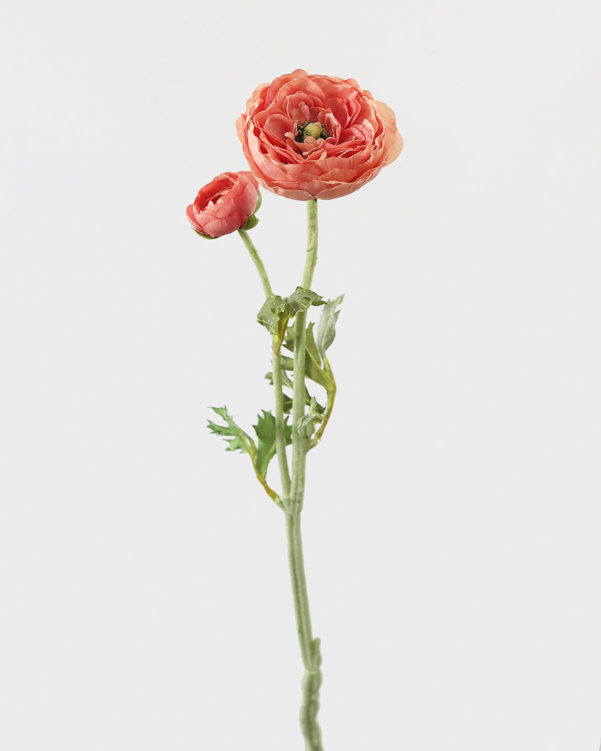 Artificial Salmon Pink Ranunculus Flower