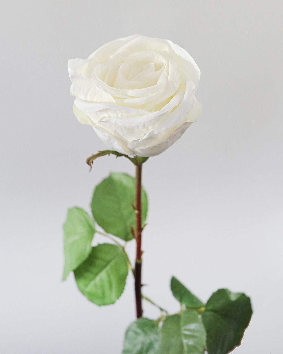 Artificial Flowers Silk White Ecuador Rose
