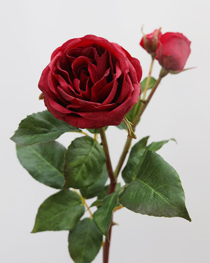 Artificial Red Roses Open Rose with Rose Buds