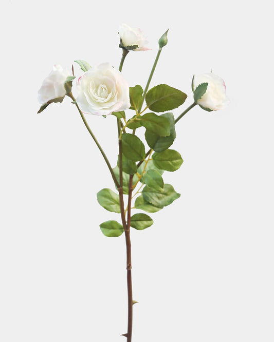 Prestige Botanicals pb-stem pb-stem Artificial White Floribunda Rose Spray